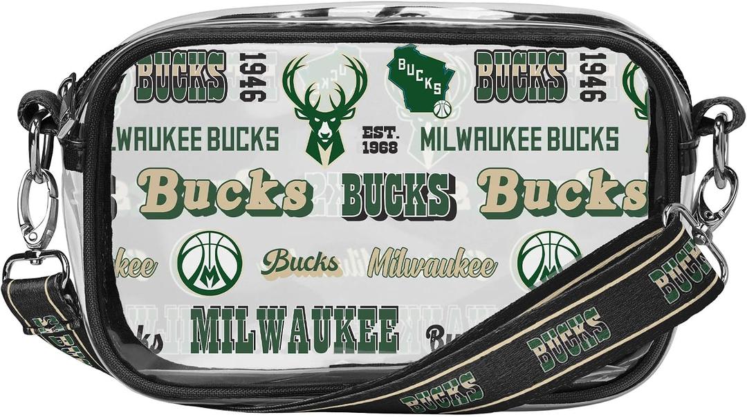 FOCO NBA Team Logo Clear Crossbody Bag