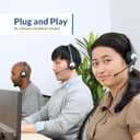 Cyber Acoustics Mono Headset, headphone with microphone, great for K12 School Classroom and Education (AC-104), Gray