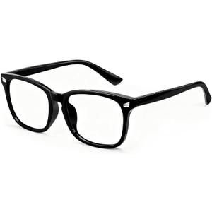 Blue Light Glasses for Woman Men | 99% Blue Light Blocking Glasses | Computer Glasses | Night Driving | Gaming | TV Phone Screen Reader Square Frame | Anti Eyestrain & UV Glare Protection ((1) Black-light)