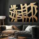 Dimpaga Abstract Canvans Wall Art Paintings Modern Wall art Decor Black And Gold Lines Texture Artwork for Walls Minimalist Wall Art Living Room Decor For Room Bedroom Office Wall Decor 20x40 Inch