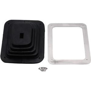 Universal Rubber Shifter Boot Kit With Chrome Plate 5 5/8" X 6 3/4"