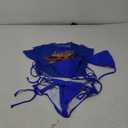 Sexybody Women's 3 Piece Swimsuit Halter String Bikini Tie Side Mesh Short Sleeve Bathing Suits,S