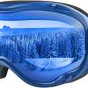 ZIONOR Lagopus B1 Ski Goggles OTG Anti fog Snow Goggles UV Protection Snowboard Goggles for Men Women Adult Youth (One Size, A7-vlt 26% Blue Frame Clear Blue Lens)