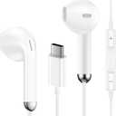 iPhone 17 16 Headphones Wired, USB C Earbuds for iPhone 17e/17 Pro Max Air/16e/16 Pro Max/16 Plus/15Pro/Plus, Type C Wired Earphones Ear Buds for Samsung Galaxy S26 Ultra S25 S24 S23 S22 A17 A56 A16 (White)