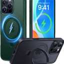 CASEKOO Designed for iPhone 16 Pro Case with Magnetic Invisible Stand [Military Drop Protection] [Compatible with MagSafe] Shockproof Slim Translucent Matte Case 6.3 Inch, Green