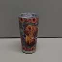 SANJEST Beautiful Highland Cattle Cow Stainless Steel Tumbler 20oz,Insulated Coffee Tumbler Cup with Lid and Straw, Double Walled Travel Coffee Mug for Hot & Cold Drinks