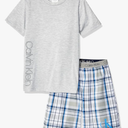 Calvin Klein Boys' Two Piece Sleepwear Top and Bottom Pajama Set, SIZE XL
