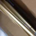 KAMANINA Gold Curtain Rods 72 to 144 Inch (6-12 Feet), 1 Inch Heavy Duty Window Curtain Rod, Modern Adjustable Drapery Rods with End Cap (32"-144")