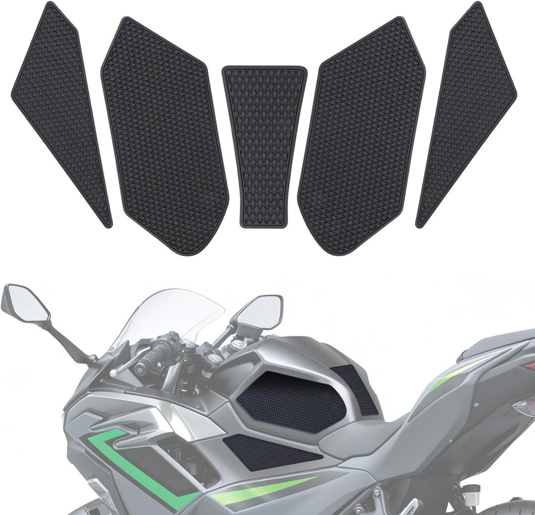 Fuel Tank Pads for Ninja 500 Z500 Ninja 400 with Strong Adhesive - Motorcycle Anti-Slip Fuel Tank Pad Tank Protectors for Ninja 500 Ninja 500 SE Z500 Ninja 400 Z400 2018-2025