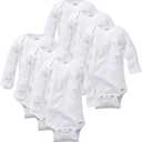 Gerber unisex-baby Multi-pack Long-sleeve Onesies Bodysuit Mitten Cuff 6 Pack Sizes 0-3 Months