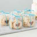 Juvale Clear Favor Boxes - 50-Pack 3 x 3 x 3 in Transparent Plastic Square - Clear Dessert & Treat Containers for S’mores & Packaging