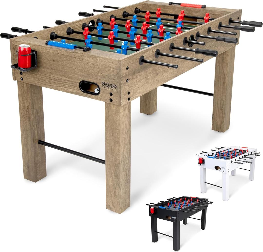 GoSports 54 Inch Full Size Foosball Table for Adults  Perfect for Home, Office or Game Room  Choose Color (Oak)