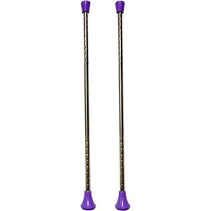 Twirling Baton 2 Pieces Spinning Dance Baton Metal Gymnastics Parade Stick for Child in Majorette (Colorful Version, Pack of 2)
