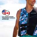 Airhead CAMO COOL Kwik-Dry Neolite Flex Life Jacket for Adults - USCG Approved Life Vest for Women & Men, Watersports Vest for Boating, Wakeboarding & Kayaking, Small, Blue
