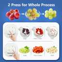 Electric Grape Peeling Machine Automatic Peeler Skin Remover Tool for Small Fruits. 20s Fast Peeling Rechargeable Wireless, Easy Clean for Home & Commercial Use, Grape Garlic Cherry Tomato Peeler