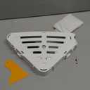 Sotfamily Plastic Shower Caddy Corner (for 90 Only), 2 Pack Adhesive Corner Shower Shelves for Bathroom Organizers and Storage, White