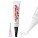 HOSAILY 6g Semi Solid Nail Glue No Need for UV Lamp, Newly Upgraded Quick Drying Super Strong UV-Free Glue for Fake Acrylic Press Ons, Long Lasting Sturdy Gentle on Nails