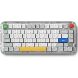 nuphy Kick75 Low Profile Keyboard with Volume Knob,75% Hot Swappable Custom Wireless Mechanical Keyboard,80 Keys RGB Backlit with PBT Keycaps,BT/2.4G/USB-C (Brown Nano Switch)