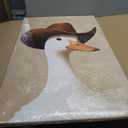 Vintage Cowboy Silly Goose Canvas Wall Art Funny Animal Cowboy Duck Picture Wall Decor Eclectic Western Art Farmhouse Geese Painting Poster Print Artwork for Bedroom Bathroom (Framed, 24x36in)