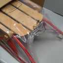 54''Kids Wooden Snow Sled Runners Steering Bar Steering Snow Slider