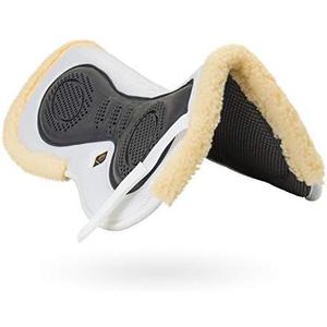 Kavallerie 3D Air-Mesh Half Pad, Impact Protection & Therapeutic Gel Padding English Saddle for Maximum Support and Stability, Best for Horses Under Saddle, Dressage, Jumping & Training (White)