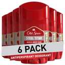 Old Spice Antiperspirant Deodorant for Men, 24/7 Sweat & Odor Protection, 24/7 Lasting Freshness, Invisible Solid, Steel Titan with Aged Oak Scent, 2.6 oz (Pack of 6)