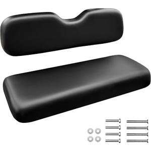 Universal Golf Cart Replacement Rear Seat for EZGO/Club Car/Yamaha Golf Cart Seats, Including Seat Cushion and Backrest Pad,Fit Flip Rear Seats (Black)