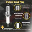 UF262 Round Ignition Coils Pack/Double Iridium Spark Plugs/Spark Plug Wires for Chevy Avalanche Express Tahoe Silverado Suburban 1500 HD GMC Savana Sierra Yukon HUMMER H2 V8 4.8L 5.3L 6L 8PSC