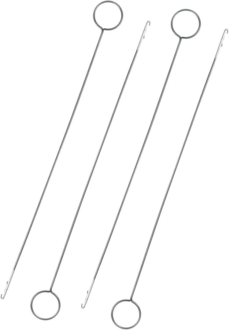 4 Pcs Point Loop Turner Sewing Tool, Tongue Crochet Tool Latch Hook Tool for Silicone Beads Belts Strips DIY Accessories