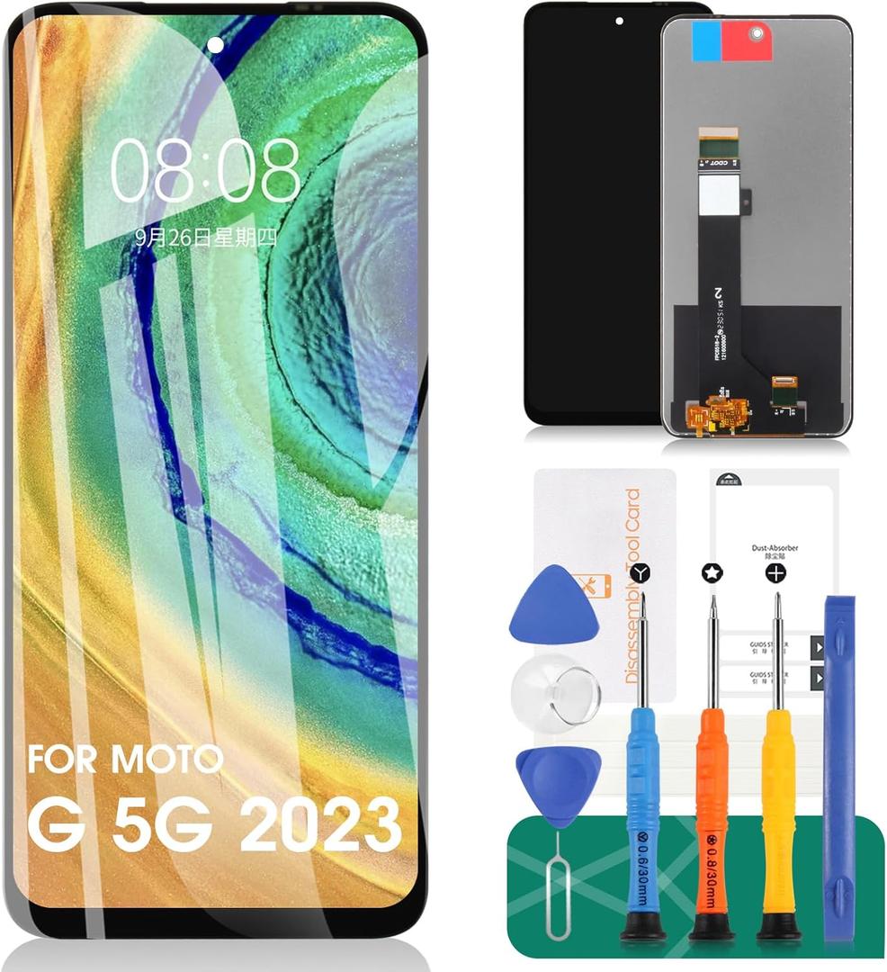 for Moto G 5G 2023 Screen Replacement Kit for Motorola Moto G 5G 2023 Screen Replacement for Moto XT2313 LCD Display Touch Screen Digitizer Assembly Replacement (Not fit for G Power 5G 2023)