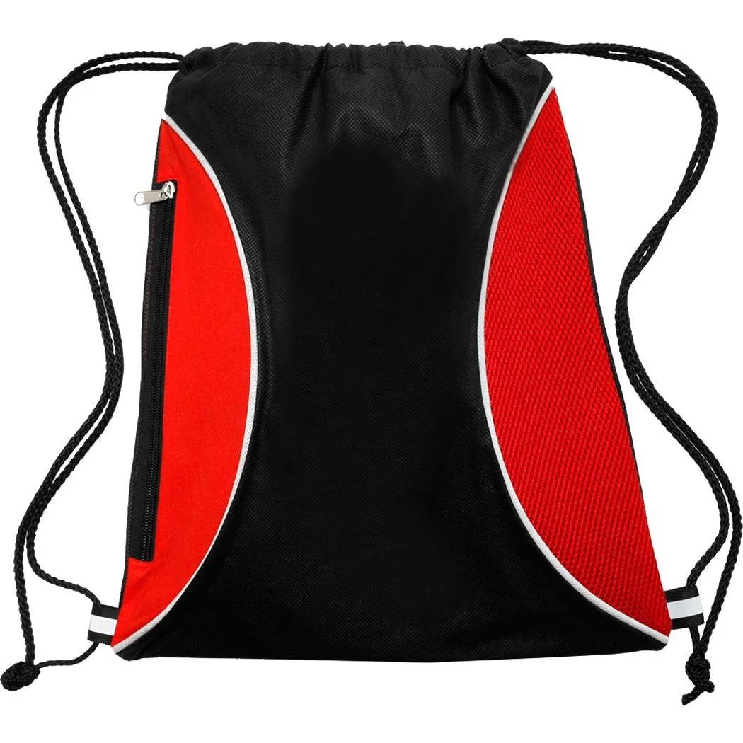 14x17 STRING BACKPACK BLK/RED, Pack 105