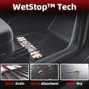 2014-2021 Toyota Tundra Double Cab/Crew Max Cab Floor Mats, All-Weather 3D Custom Fit Car Floor Liners for 1st & 2nd Rows, Anti-Slip Rubber Mats w/Detachable Weather Strips, Odorless & Easy to Clean