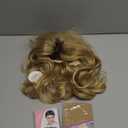 RENERSHOW Medium Blonde Curly Wigs for White Women Ombre Blonde Wavy Synthetic Wig with Dark Roots Side Part Wavy Hair Repalcement Wig