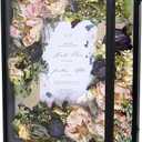 GraduationMall 18x24 Wood Shadow Box Frame Glass Door Display Case with Linen Back and 6 Stick Pins,1.5 inches Interior Depth,Ideal for Memorabilia Pictures Flowers Medals Tickets Rustic Black
