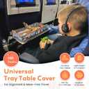 Little Traveler Airplane Tray Table Cover Universal Fit & Easy Setup Airplane Tray Cover Kids - Use in Buses, Trains, High Chairs I Plane Travel Essentials for Kids 1-5 Years, Gray