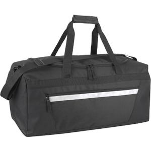 40 Liter, 22 Inch Reflective Duffle Bag with Shoulder Strap for Men, Women, Travel (Black)