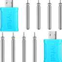 Copkim 8 Pcs Fishing Bobbers Battery Rechargeable and 2 Pcs Float Battery Charger Lighted up Night Bobber Batteries Night Fishing Accessories Tackles