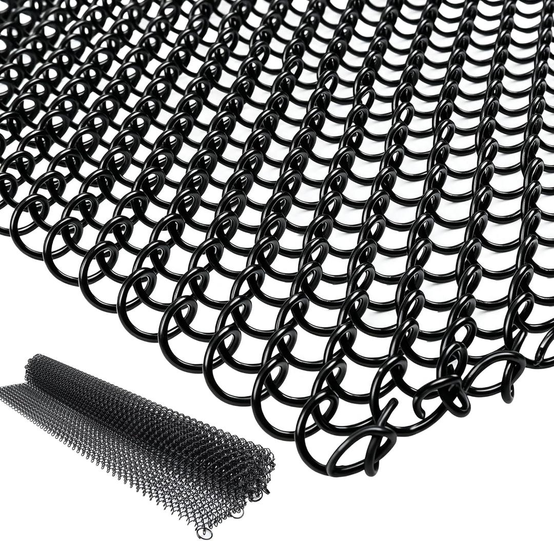 Fireplace Screen Mesh Curtain,Fireplace Curtain Mesh Screen 20”Hx24”W,2PCS