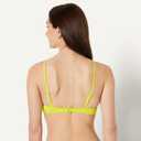 Amazon Essentials Womens Light-Support Classic Bikini Swimsuit Top (Small, Lime Green)