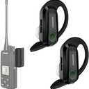 SAMCOM Wireless Headset with 2 Pin Dongle for FPCN10A/FPCN30A Walkie Talkies, BTEAR-02 Upgraded Hands-Free Wireless Two Way Radios Earpiece with Mic for K Connector (Radios not Inclued)