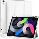 Akkerds Compatible with iPad Air 11 Inch Case 8th/7th/6th Generation (M4/M3/M2) 2026/2025/2024, for iPad Air 5th/4th Generation Case 10.9 Inch 2022/2020 with Pencil Holder[Auto Sleep/Wake], White