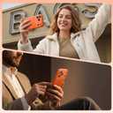 FlyReal Magnetic for iPhone 17 Pro Max Case, Design for iPhones New Back, Compatible with MagSafe, Integrated Silicone Camera Control & Camera Protection Microfiber Lining Case, 6.9", Orange