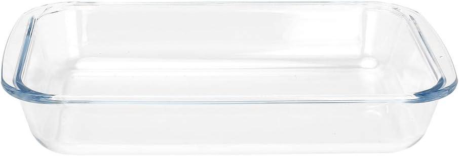 FOYO Basics Tempered Glass Baking Dish, 1.6 Quart Clear Oblong Dish Set, Casserole Dish Cooking Oven Bake