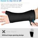 Comfitech Wrist Ice Pack Wrap for Hand, Thumb & Arm with Extended Coverage, Carpal Tunnel Cooling Sleeve for Better Putting On & Off, Cold Gloves Reusable, Medium (Black)