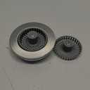 Kitchen Sink Drain Strainer, 3 in 1 Pop Up Kitchen Sink Stopper, with an Extra Basket Strainer, Universal for US Standard 3-1/2 Inch, Chrome Silver