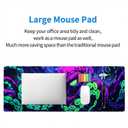 Octopus Desk Mat Gaming Mouse Pad Neon Cthulhu Monster Cool XL Mouse Pad Large Mousepad Extended Laptop Keyboard Mat Gaming Desk Pad Mouse Mat Office Computer Keyboard Laptop Home 31.5"x11.8"