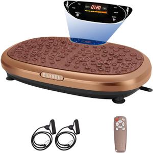 EILISON FitMaxx 3D XL Vibration Plate Exercise Machine - Whole Body Workout Vibration Platform w/Loop Bands - Lymphatic Drainage Machine for Weight Loss, Shaping, Wellness, Recovery