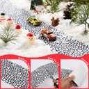 2 x MoDooris Christmas Village Accessories Christmas Village Street Mat Brick Decorations Snow Cobblestone Road Mat for Miniature Village Landscape Home Garden 4.7 x 78.74 Inch (Cobblestone Style) (1 Pack)