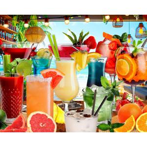 Springbok Summer Sips 1000 Piece Jigsaw Puzzle for Adults - Colorful Tropical Drinks - Unique Cut Pieces - Made in USA