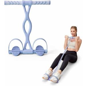YOTTOY Pedal Resistance Band, Thick Elastic Tension Rope with Handles, Sit-Up Pull Rope Fitness Equipment for Leg, Arm, Abs, Waist, Home Gym